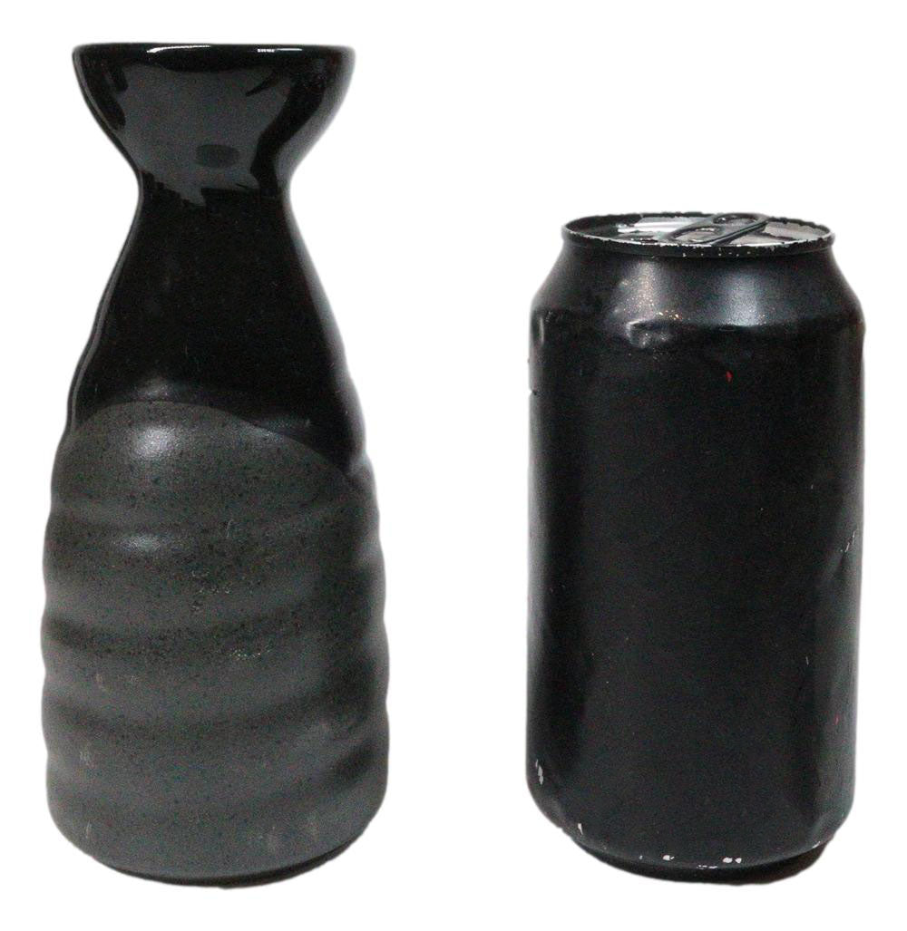 Pack Of 6 Twilight Black And Grey Waterfall Japanese Wine Sake Tokkuri Flask