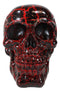 Red Lightning Thunder Bolt Punk Rock Black Skull Figurine Ossuary Macabre Art