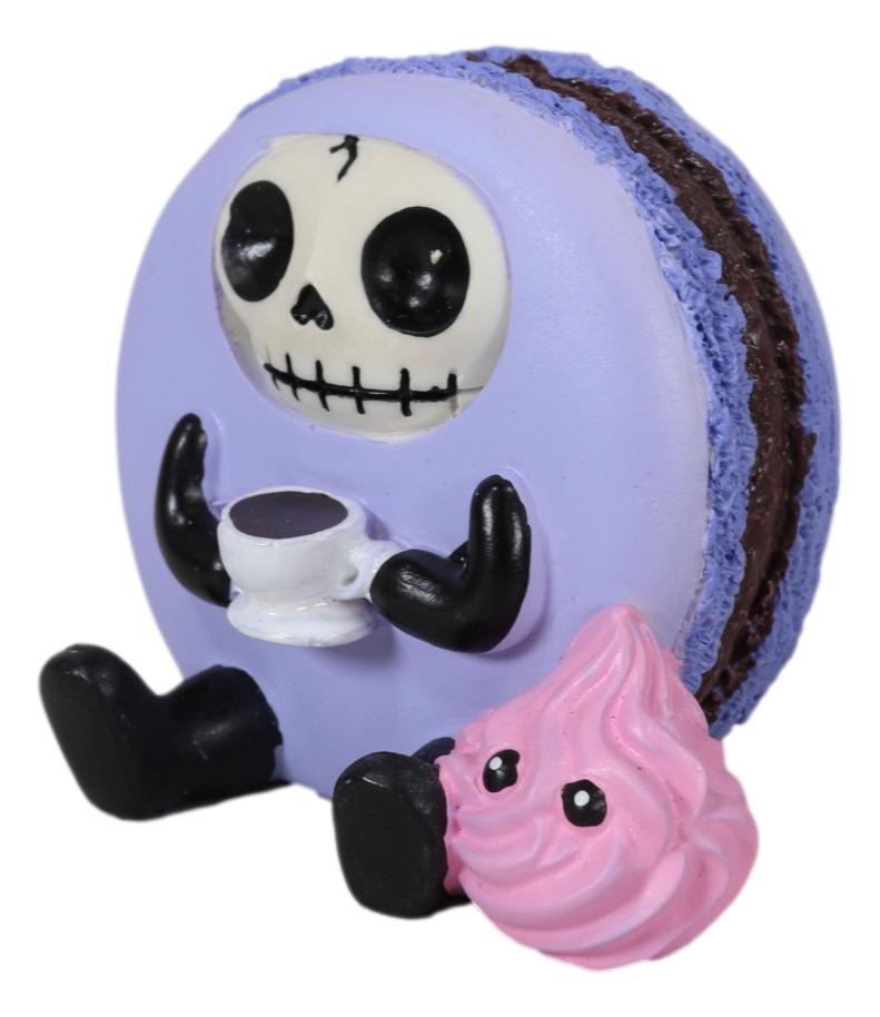 Furrybones Ronny The Lavender Purple Macaron With Coffee Cup Furry Bone Figurine