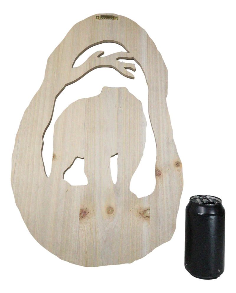 Rustic Western Be Wild Black Bear Forest Tree Ring MDF Wood Cutout Wall Decor