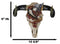 Rustic Western Cow Skull With Bald Eagle American Flag Spirit Of USA Wall Decor