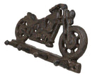 Rustic Cast Iron Retro Motorcycle Bike 4-Peg Wall Hooks Coat Towel Keys Hanger
