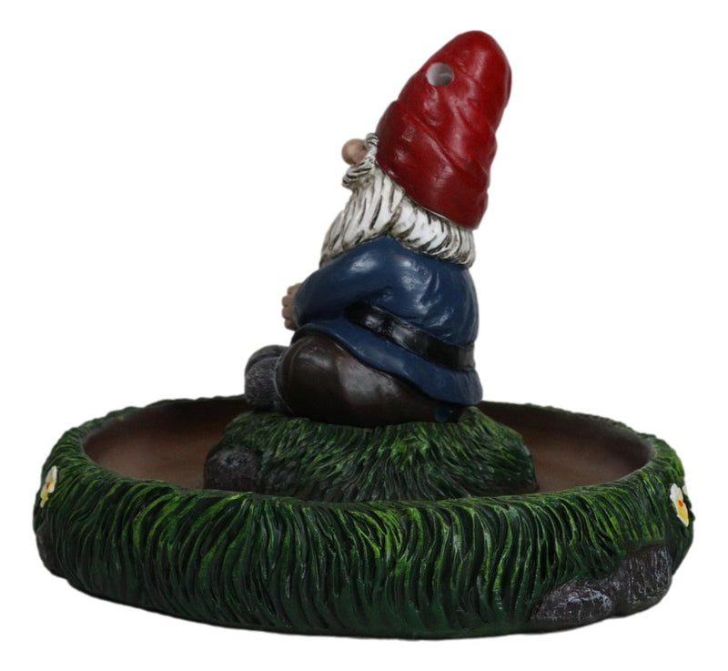 Gnaughty Pot High Smoking Gnome Zen Meditation Cone And Stick Incense Burner