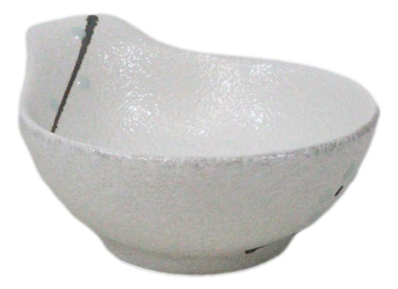 Pack Of 5 Yukino Hana Ceramic Ponzu Sauce Soup Shallow Bowls With Handle 5oz