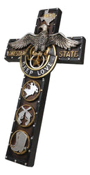 Western Rodeo Cowboy Pistols Spur Boots Texas Lone Star State Eagle Wall Cross