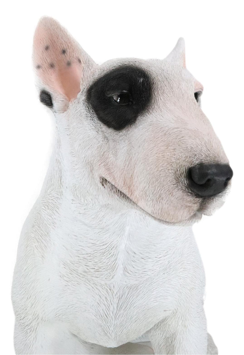 Ebros Gift 15.7" Tall Realist Bull Terrier Dog Home Decor Resin Figurine