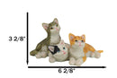 Lifelike Adorable 3 Calico Grey Tabby Colorful Kitten Cats Cuddling Figurine