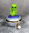 UFO Green Extra Terrestrial Roswell Alien On Spaceship Trinket Box Figurine