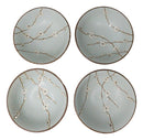 Set Of 4 Japan Made Sakura Cherry Blossoms Porcelain Ramen Soup Large Bowls 46oz