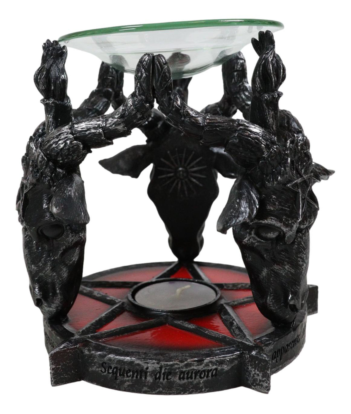 Occult Baphomet Sabbatic Goat Skulls Pentagram Candle Oil Tart Scent Burner