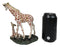 Safari Savannah Masai Giraffe Mother Standing by Sitting Calf Figurine 6.75"H