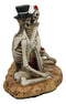Love Never Dies Skeleton Bridal Wedding Couple With Rose by Red Heart Figurine