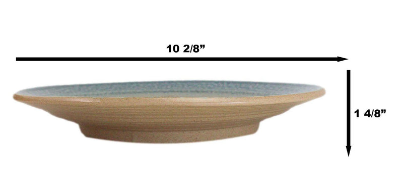 Pack Of 5 Blue River Ao Nagashi Collection Large Round Dinner Plates 10" D
