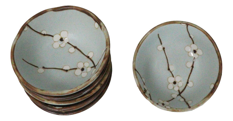 Pack Of 6 Japanese Sakura Cherry Blossoms Condiments Dipping Bowls or Sauce Dish
