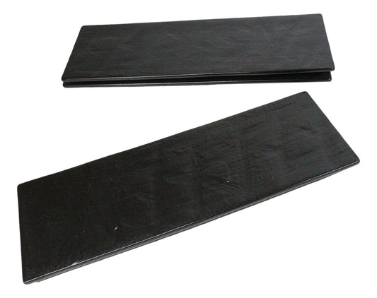 Pack Of 3 Kokuyo Black Minimalistic Rectangular Shaped Serving Platter 14.5"L