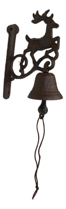 Cast Iron Rustic Vintage Western Stag Deer Bell Door Wall Dinner Yard Farm