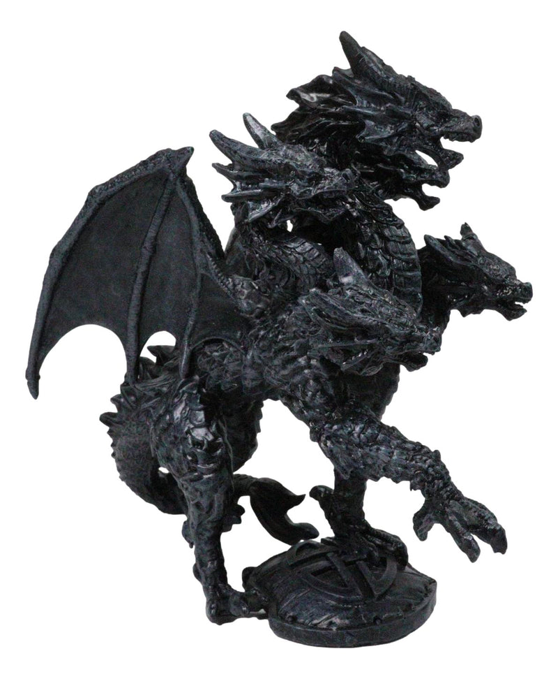 Legends Of Hercules Fantasy Five Headed Dragon Hydra Faux Stone Figurine 8"H