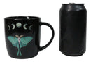 Wicca Magic Dark Forest Luna Moth Moon Phases Porcelain Coffee Mug Cup 12oz