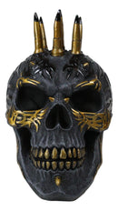 Black And Gold Bullet Shell Casings Punk Mohawk Tribal Tattoo Skull Figurine