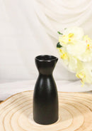 Pack Of 6 Porcelain Kokuyo Black Japanese Wine Sake Tokkuri Carafe Flasks
