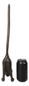 Rustic Cast Iron Crouching Kitty Cat with Long Tail Kitchen Paper Towel Holder