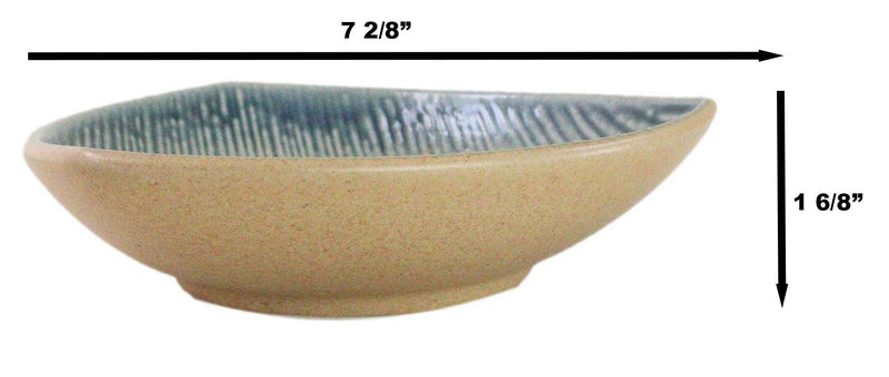 Set Of 5 Blue River Ao Nagashi Appetizer Salad Triangular Deep Serving Plates