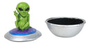 UFO Green Extra Terrestrial Roswell Alien On Spaceship Trinket Box Figurine