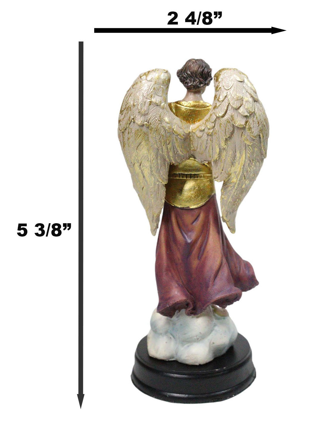 Archangel Angel Barachiel The Blessings of God with Bread Basket Figurine 5"H