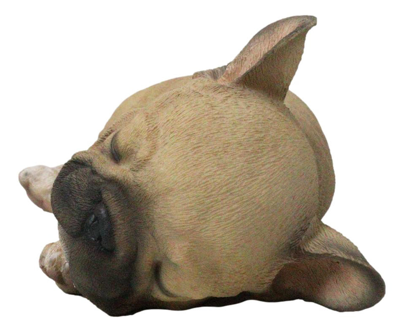 Realistic Adorable French Bulldog Dog Puppy Sleeping Figurine 6.75"Long