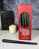 Pack of 8 Witchcraft Ritual Spell Vampire Blood Black Red Taper Candles 10"