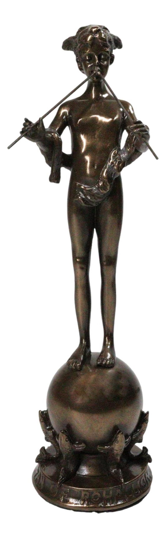Greek God of The Forest Shepherds and Nature Pan of Rohallion W/ Flutes Figurine