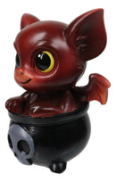 Red Scarlex Drake Potion Pals Small Baby Dragon Imp Sitting in Cauldron Figurine