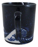 Pack Of 4 Made In Japan Navy Blue Japanese Hokusai Great Wave Of Kanagawa Mugs