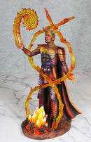 Fire Elemental Horned Wizard Sorcerer Demoniac Summoning Hellfire Magic Figurine