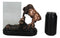 Angry Native American Bison Buffalo Bronzed Figurine With 6X4 Glass Photo Frame