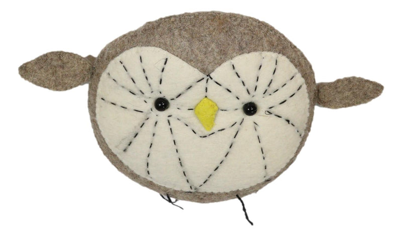 Fiona Walker England Handmade Organic Mini Baby Grey Owl Head Hanging Wall Decor