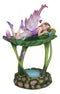 Water Garden Blonde Fairy Thumbelina Sleeping On Lotus Jewelry Tray Figurine