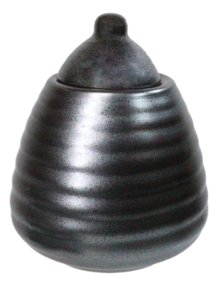 Set Of 6 Tetsu Kesho Black Tenmoku Porcelain Soy Sauce Shoyu Flask Dispensers