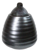 Set Of 6 Tetsu Kesho Black Tenmoku Porcelain Soy Sauce Shoyu Flask Dispensers
