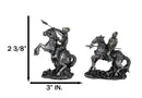 Set of 12 Medieval Armored Cavalry Horse Knights in Suit of Armor Figurines