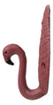 Pack Of 2 Cast Iron Tropical Bird of Paradise Pink Flamingo Wall Hook Plaque