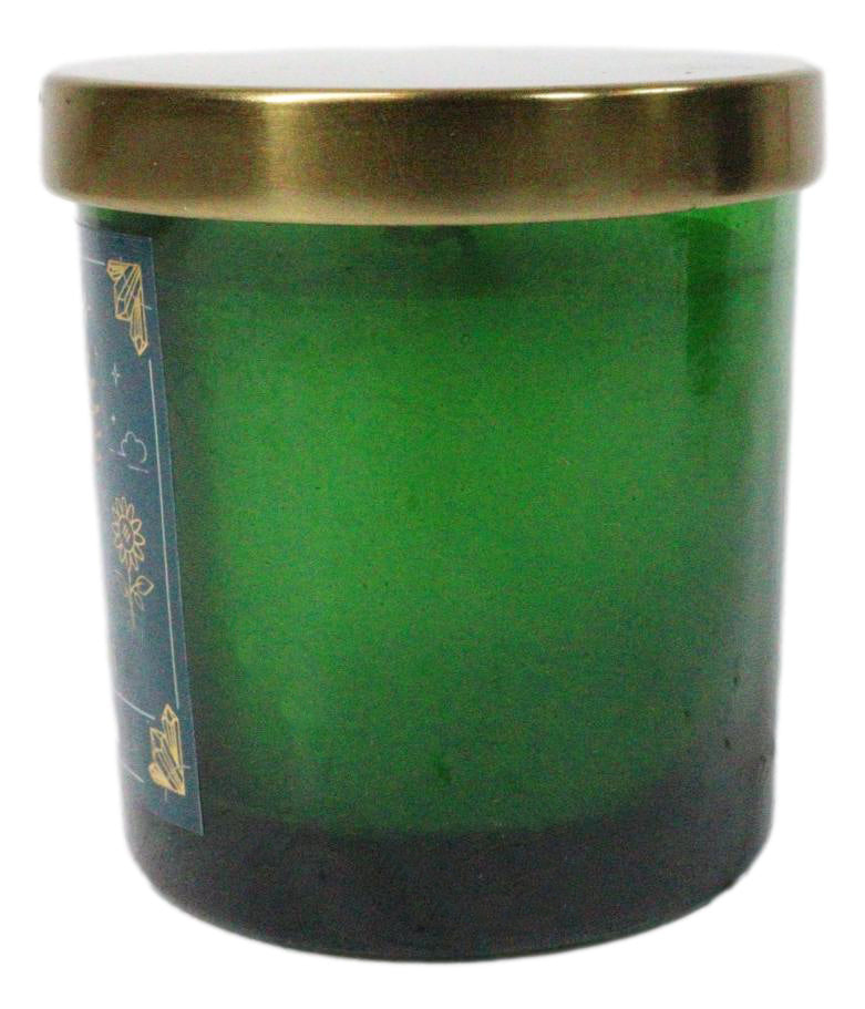 Wicca Witchcraft Mystic Tarot The Sun White Sage Scented Pillar Candle Gold Lid