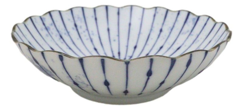 Pack Of 6 Fubuki Tokusa Made In Japan Round Flair Deep Plates Shallow Bowls 15oz