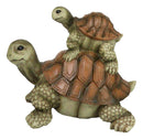 Nautical Marine Turtle Tortoise Mother Piggybacking Hatchling Family Figurine