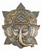 Golden Supreme Hindu God Ganapati Ganesha Head Mandala Flower Incense Holder