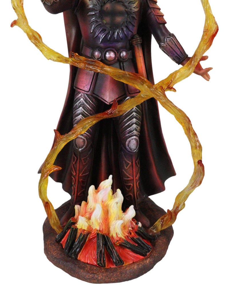 Fire Elemental Horned Wizard Sorcerer Demoniac Summoning Hellfire Magic Figurine