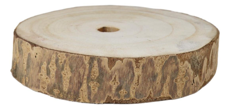 Pack Of 6 Unfinished Natural Wood Slices With Bark 6.25"D DIY Arts And Crafts