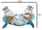 Nautical Ocean Marine Blue Crab Salt And Pepper Shakers Holder Figurine Set