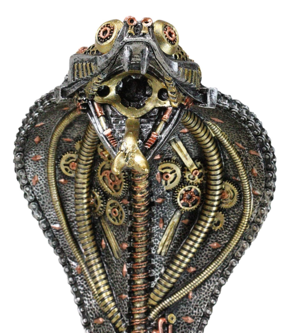 Military War Machine Steampunk Gearwork Robotic Cyborg Cobra Snake Figurine