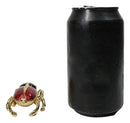 Red Scarab Beetle Bug Enameled Pewter Austrian Crystals Trinket Jewelry Box